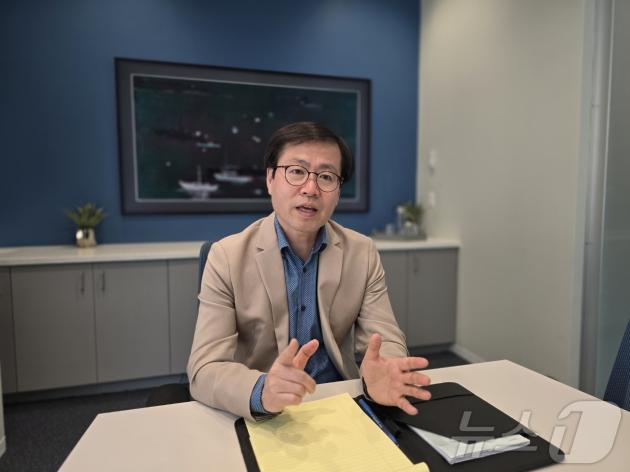 2021~2022년 통상교섭본부장을 지낸 여한구 피터슨국제경제연구소(PIIE) 선임위원이 지난 20일(현지시간) 워싱턴DC 사무실에서 과 인터뷰하고 있다. ⓒ News1 류정민 특파원