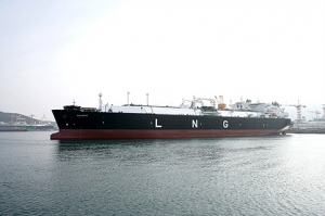 대우조선해양 LNG운반선…  올해 첫 수출품
